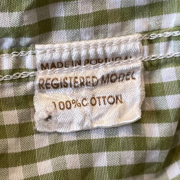 Papo d' Anjo Green Gingham Button Shirt Size 4 Years - Picture 8 of 9